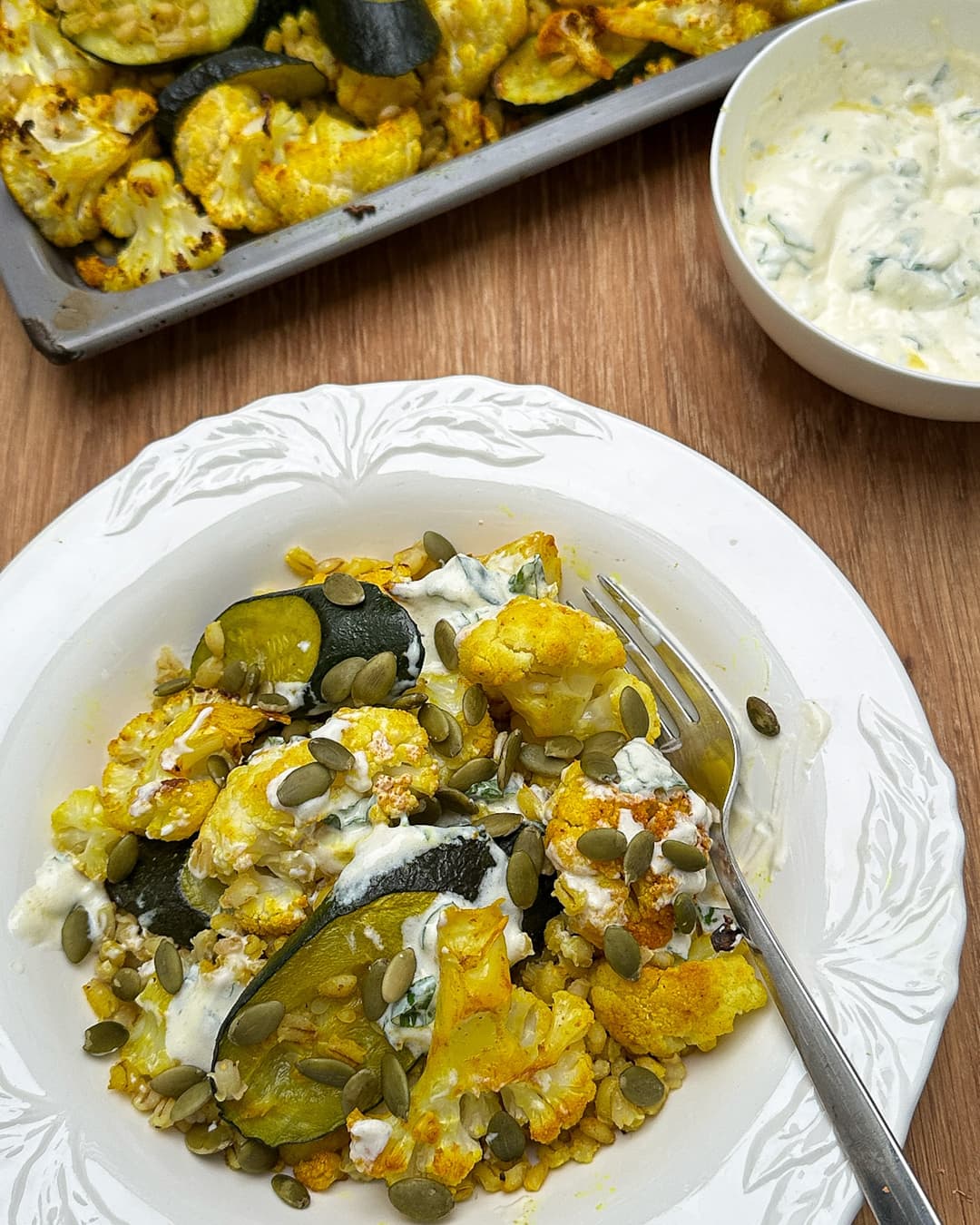 Golden Cauliflower & Zucchini Traybake - Image 3