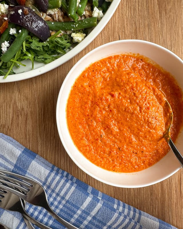 Roasted Pepper dip with tahini