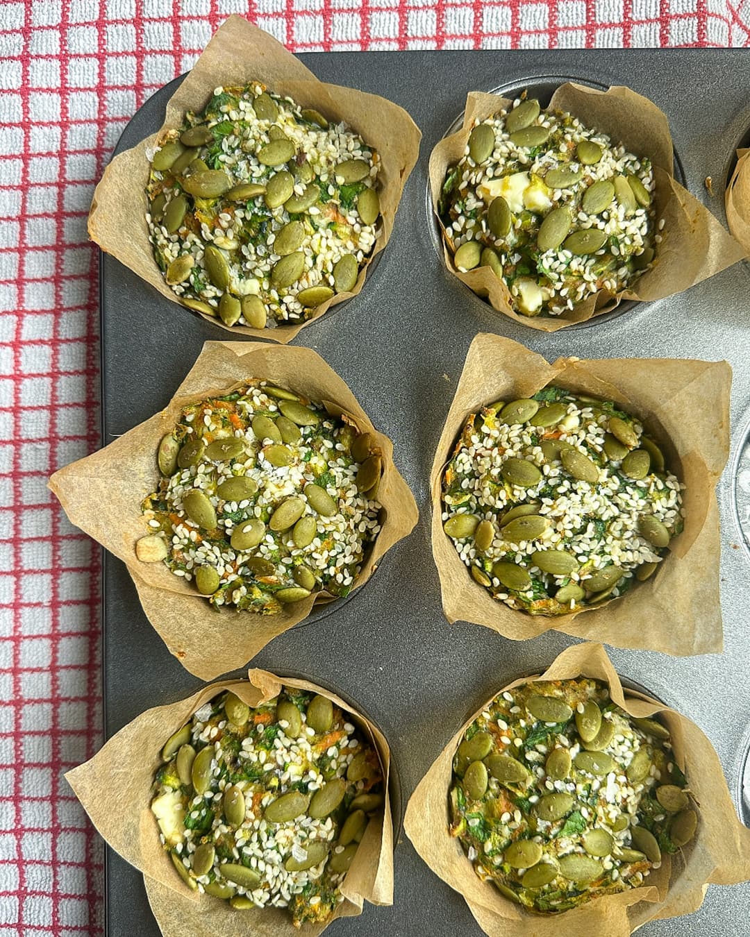 Savory Zucchini, Carrot & Spinach Muffins - Image 1