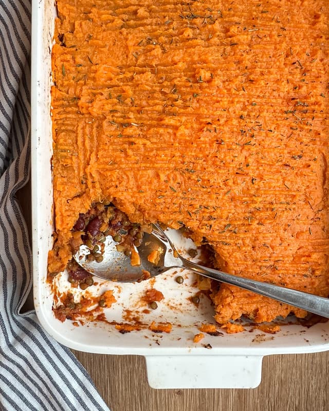 Sweet Potato, Lentil & Bean Shepherd's Pie