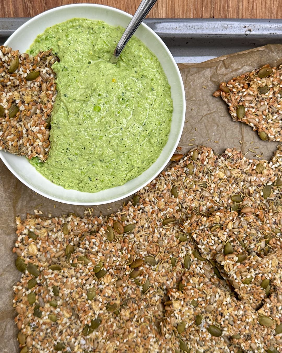 Crispy Seed Crackers with Rosemary & Olive Oil - Image 2