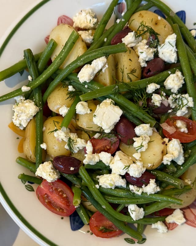 Greek-Inspired Potato and Green Bean Salad with Feta