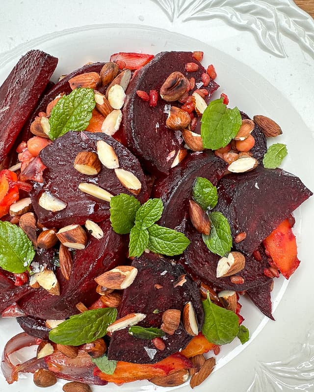 Roasted Beetroot, Carrot & Spelt Salad