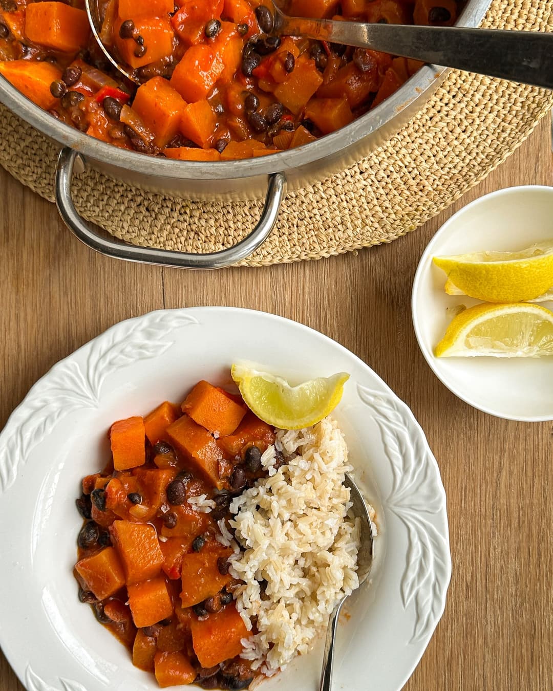 Harissa Sweet Potato & Black Bean Stew