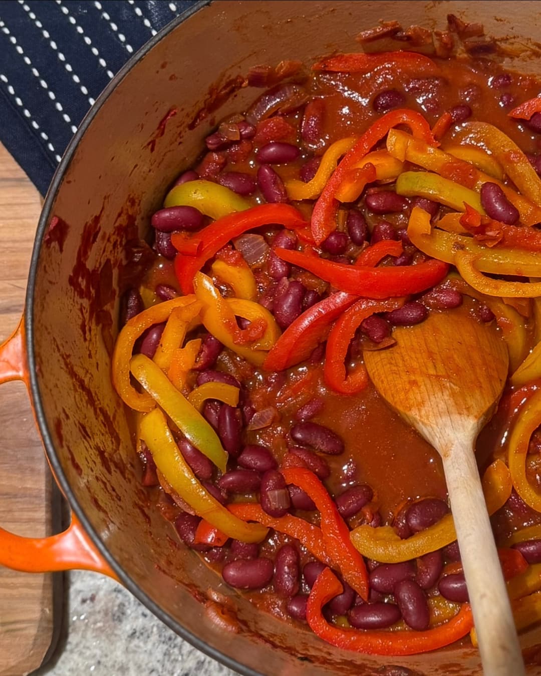 Bean Stew with Smoky Paprika, Peppers and Kidney Beans