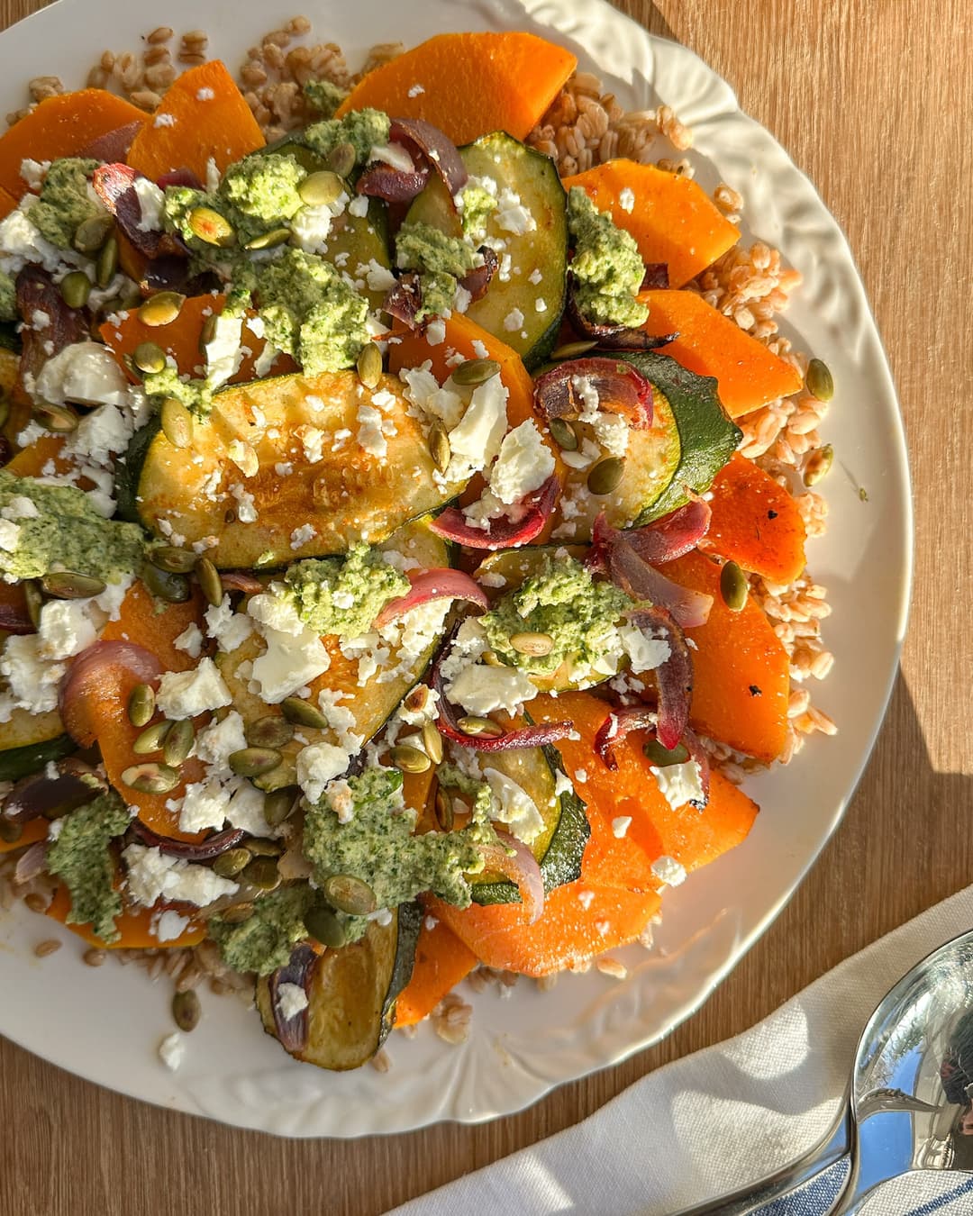 Roasted Butternut Squash with Pumpkin Seed Pesto - Image 1