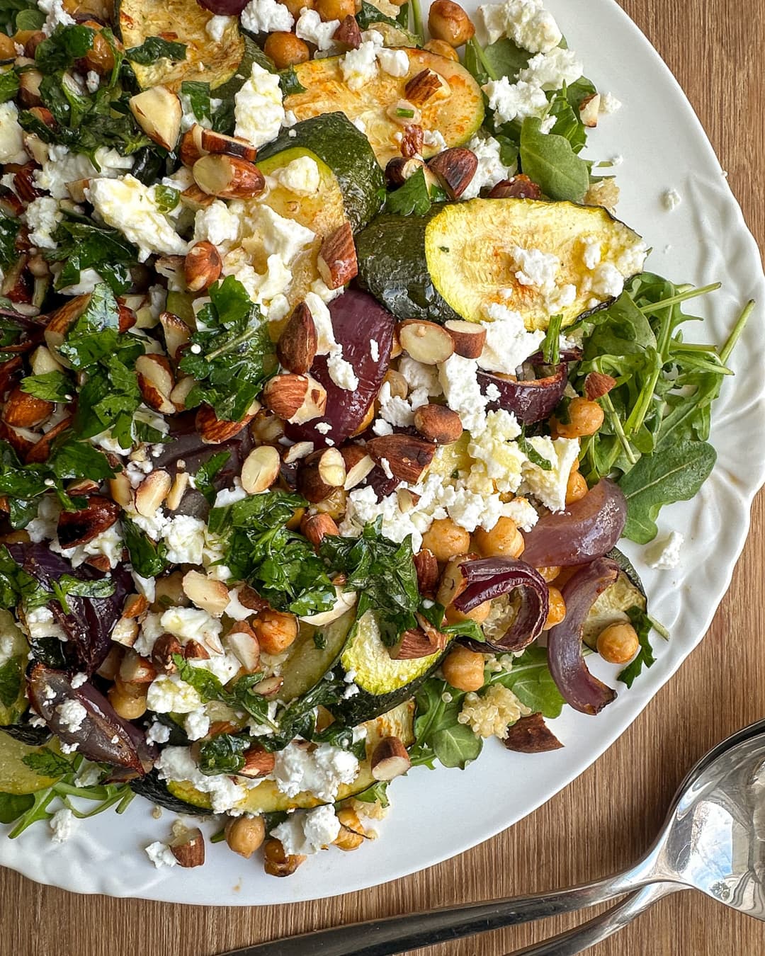 Roasted Zucchini, Chickpea & Quinoa Salad